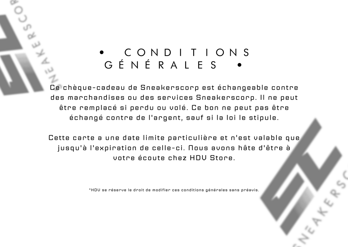 Carte-cadeau Sneakerscorp