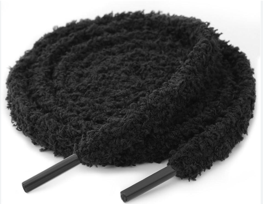 PSHIT FLUFFY LACES BLACK - FLB