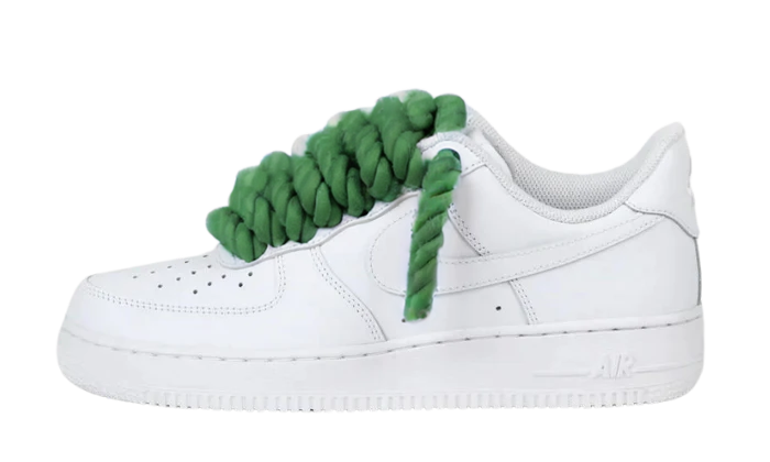 Air force 1 Triple White Lacets Corde Verte