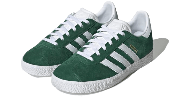 gazelle-junior-dark-green-white-socksforsport