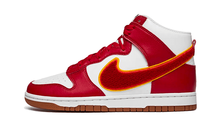 dunk-high-chenille-swoosh-white-gym-red-socksforsport