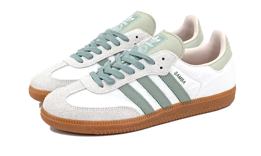 Adidas Samba OG Cloud White Silver Green - ID0492