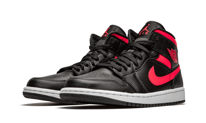 air-jordan-1-mid-black-siren-red-socksforsport
