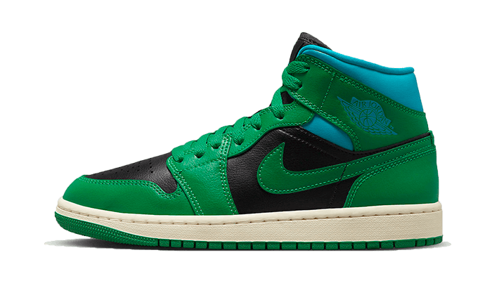 air-jordan-1-mid-lucky-green-aquatone-socksforsport