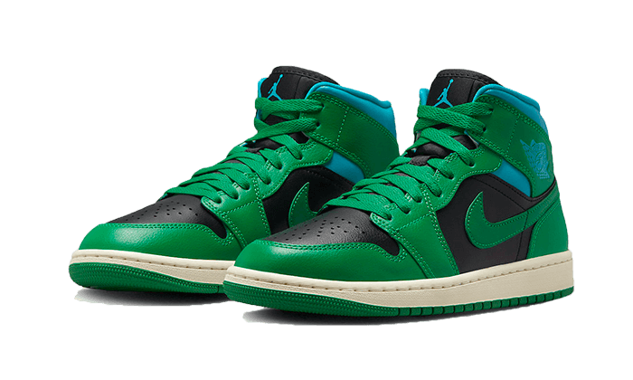 air-jordan-1-mid-lucky-green-aquatone-socksforsport