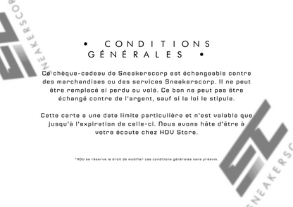 Carte-cadeau Sneakerscorp
