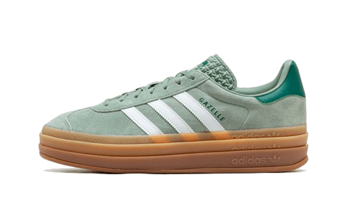 gazelle-bold-silver-green-socksforsport