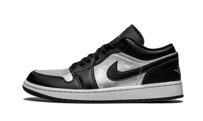 air-jordan-1-low-se-black-metallic-silver-socksforsport