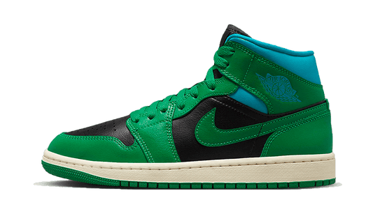 air-jordan-1-mid-lucky-green-aquatone-socksforsport