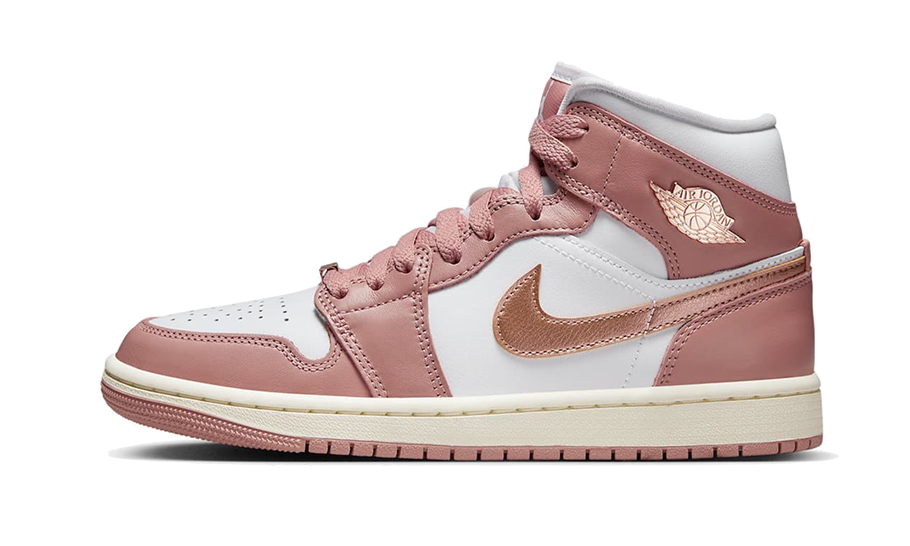air-jordan-1-mid-se-red-stardust-socksforsport