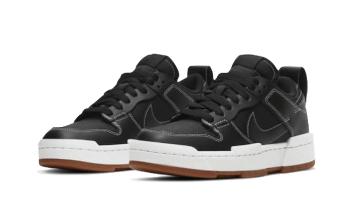 dunk-low-disrupt-black-white-gum-socksforsport